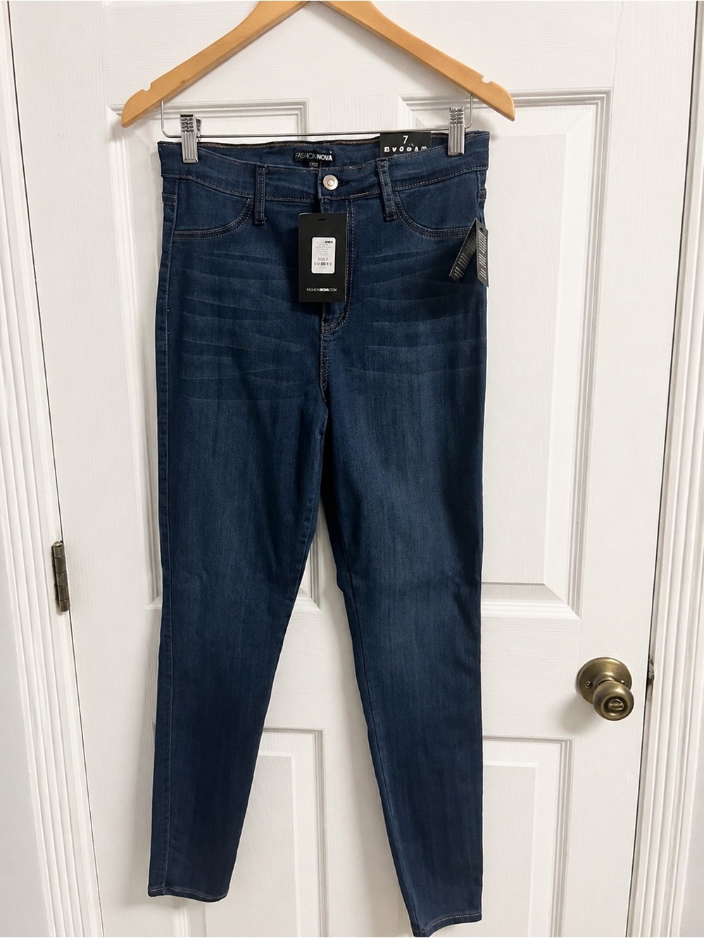 Fashion Nova Dark Blue Skinny Jeans